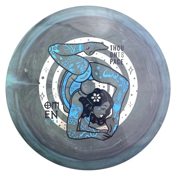 TSA Aura Omen disc golf disc with contortionist design